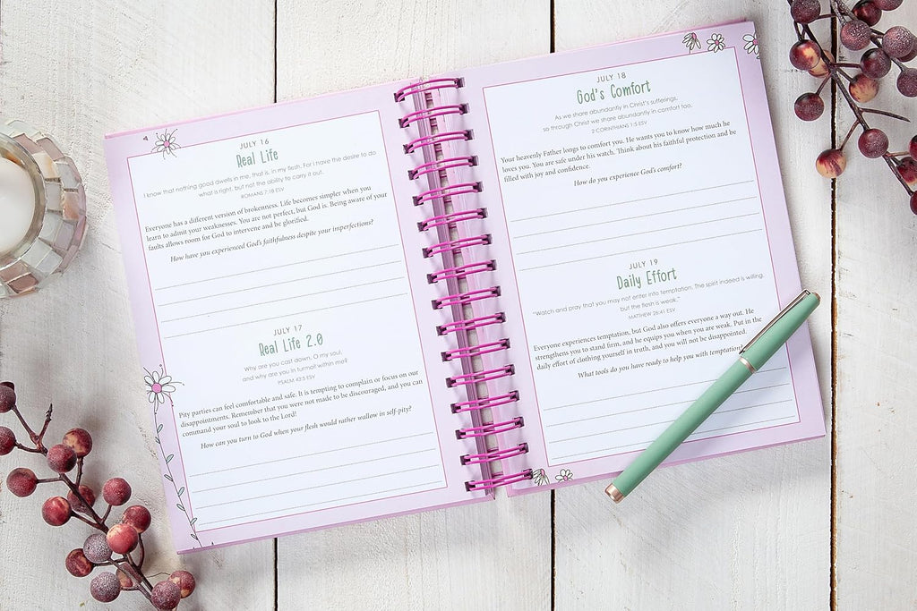 Interior pages of the Trusting God with Every Breath Companion Journal